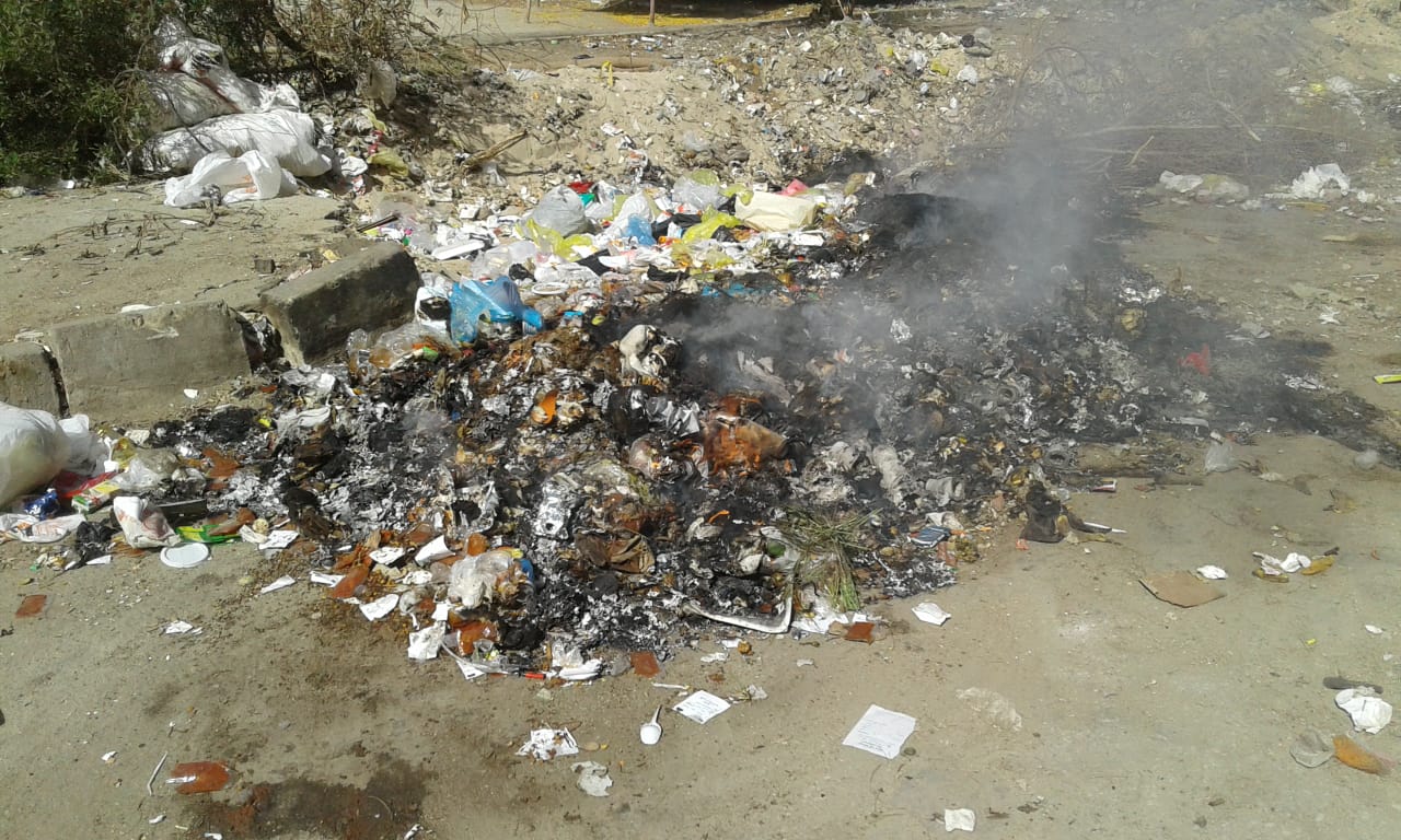جمع القمامة وحرقها