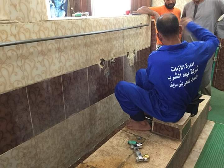 تركيب صنابير موفرة للمياه داخل 150 مسجدا فى بنى سويف  (3)