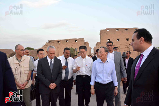 جولات نائب رئيس الصين بمعابد الأقصر الفرعونية