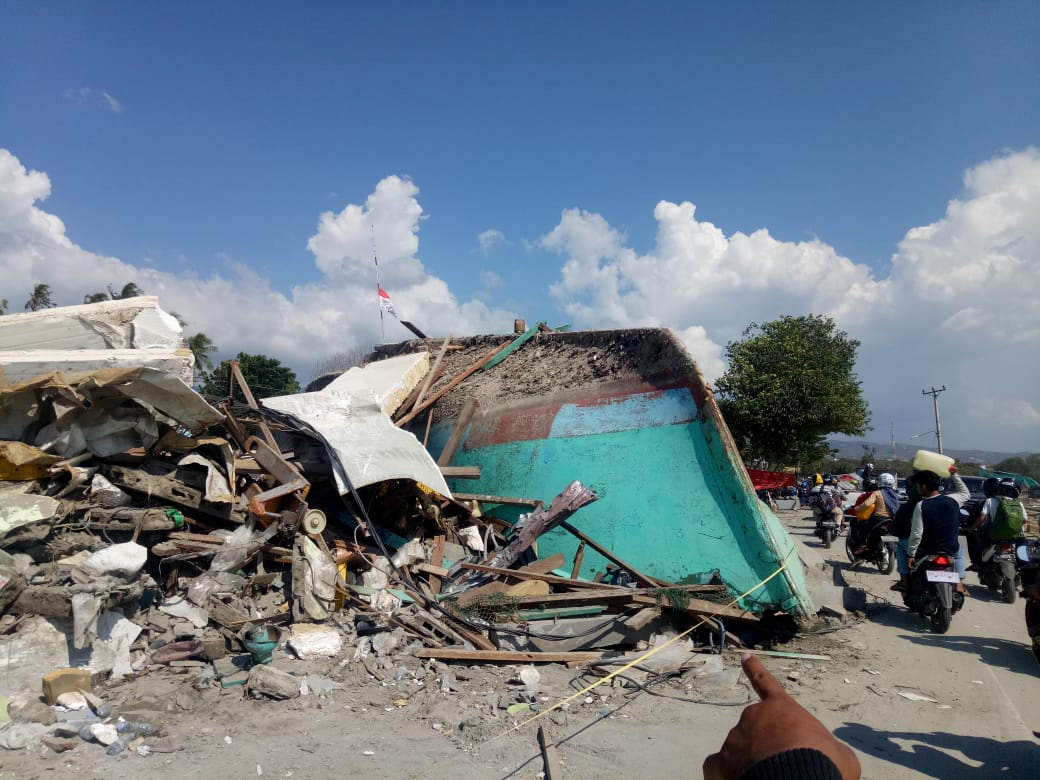 جانب من  زلزال اندونيسيا