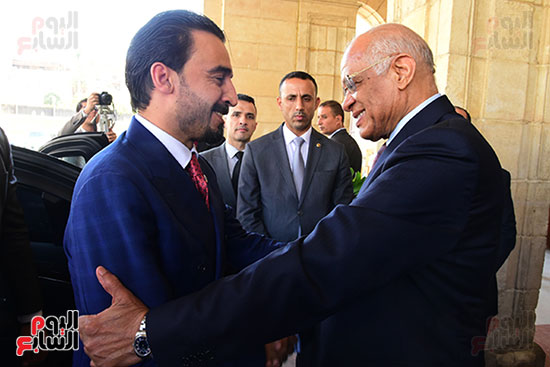على عبد العال يستقبل رئيس البرلمان العراقى (2)