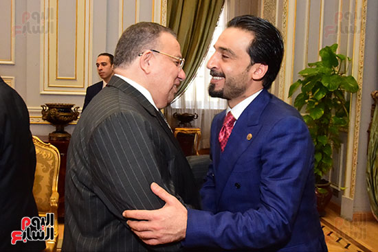على عبد العال يستقبل رئيس البرلمان العراقى (5)