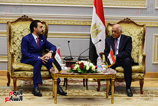 على عبد العال يستقبل رئيس البرلمان العراقى (7)