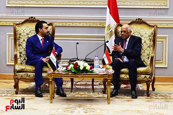 على عبد العال يستقبل رئيس البرلمان العراقى (6)