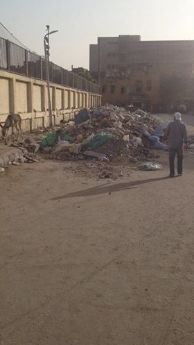 حى روض الفرج يلقى القمامة أمام مركز شباب الثورة الحضري  (6)
