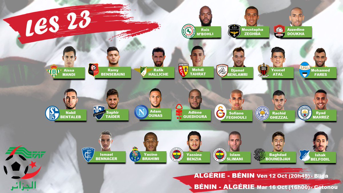 قائمة منتخب الجزائر