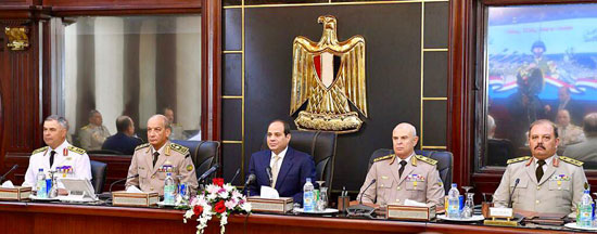 السيسى يجتمع بالمجلس الأعلى للقوات المسلحة (3)