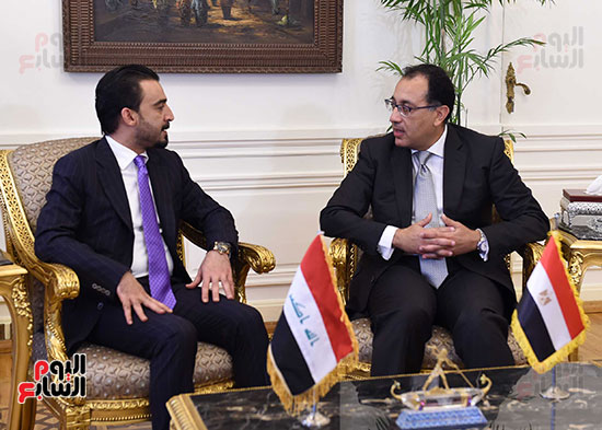 لقاء مصطفى مدبولى  ورئيس البرلمان العراقى (3)