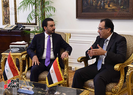 لقاء مصطفى مدبولى  ورئيس البرلمان العراقى (4)
