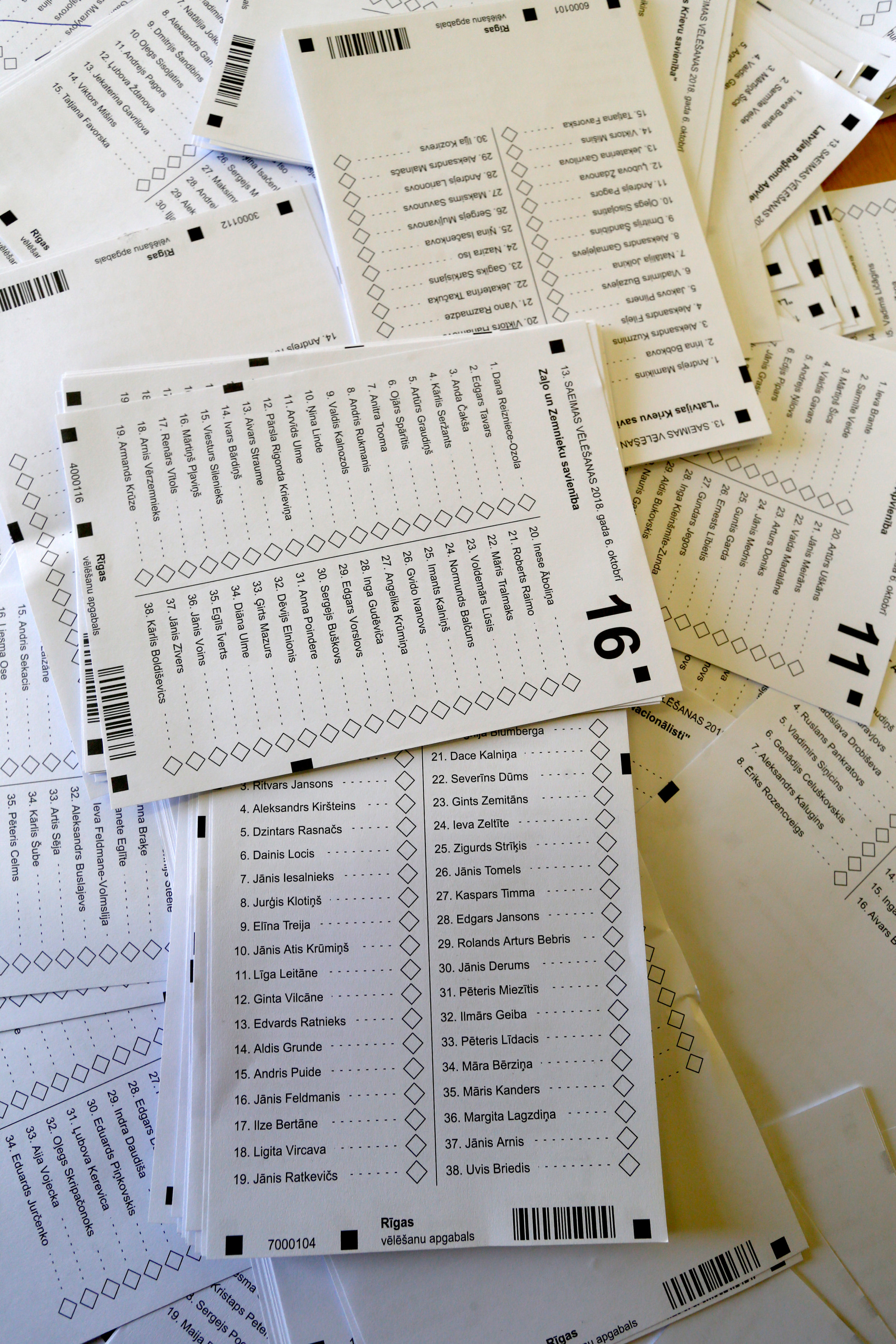 قوائم المرشحين فى نتخابات برلمان لاتفيا