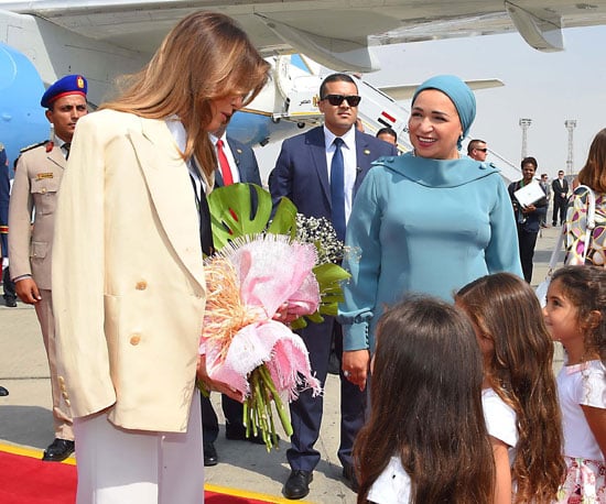استقبال الرئيس عبد الفتاح السيسى وحرمه لميلانيا ترامب (4)