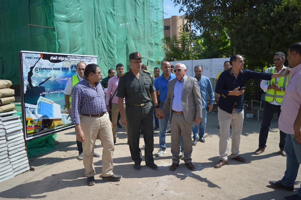 محافظ بورسعيد يتابع الأعمال الإنشائية بمستشفى بورفؤاد العام (2)