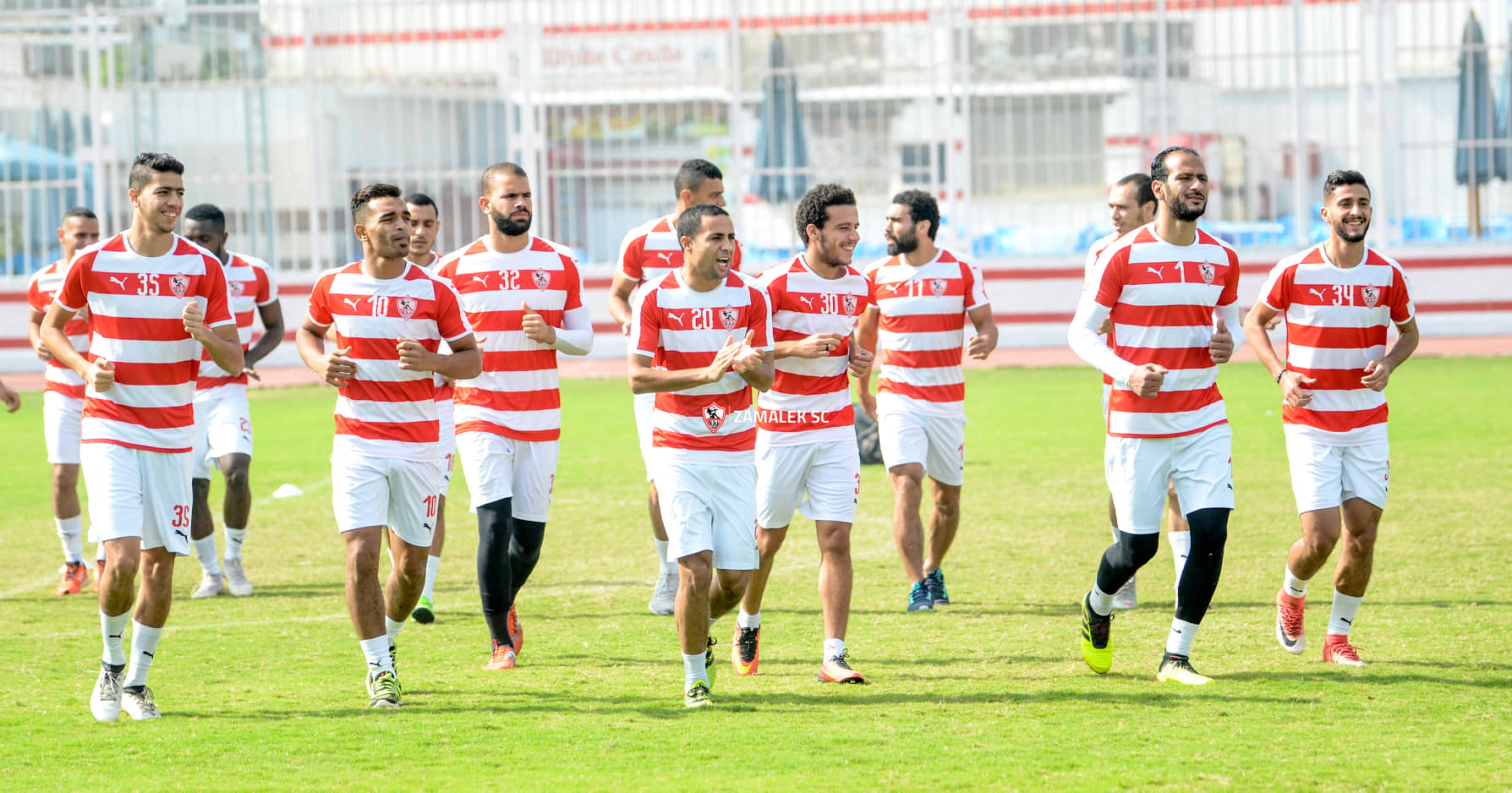 لاعبو الزمالك فى المران لاعبو الزمالك فى المران