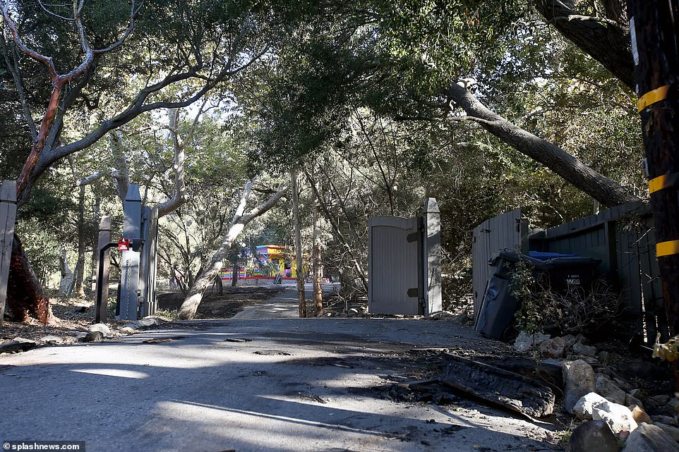 he ground at the home of Miley Cyrus and Liam Hemsworth still smolders after the Woolsey Fire in Malibu