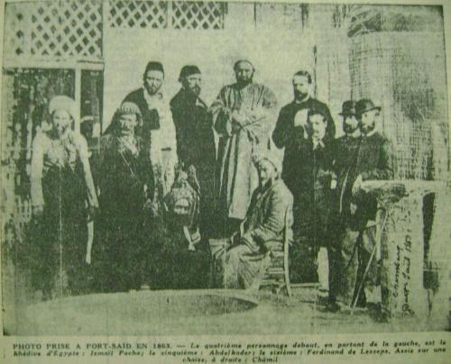الأمير عبد القادر في افتتاح قناة السويس رفقة الخديوي اسماعيل سنة 1869