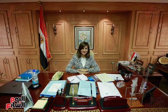 وزيرة الدولة للهجرة وشئون المصريين بالخارج فى حوارها لـاليوم السابع (13)