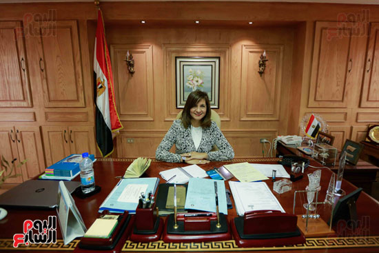وزيرة الدولة للهجرة وشئون المصريين بالخارج فى حوارها لـاليوم السابع (12)