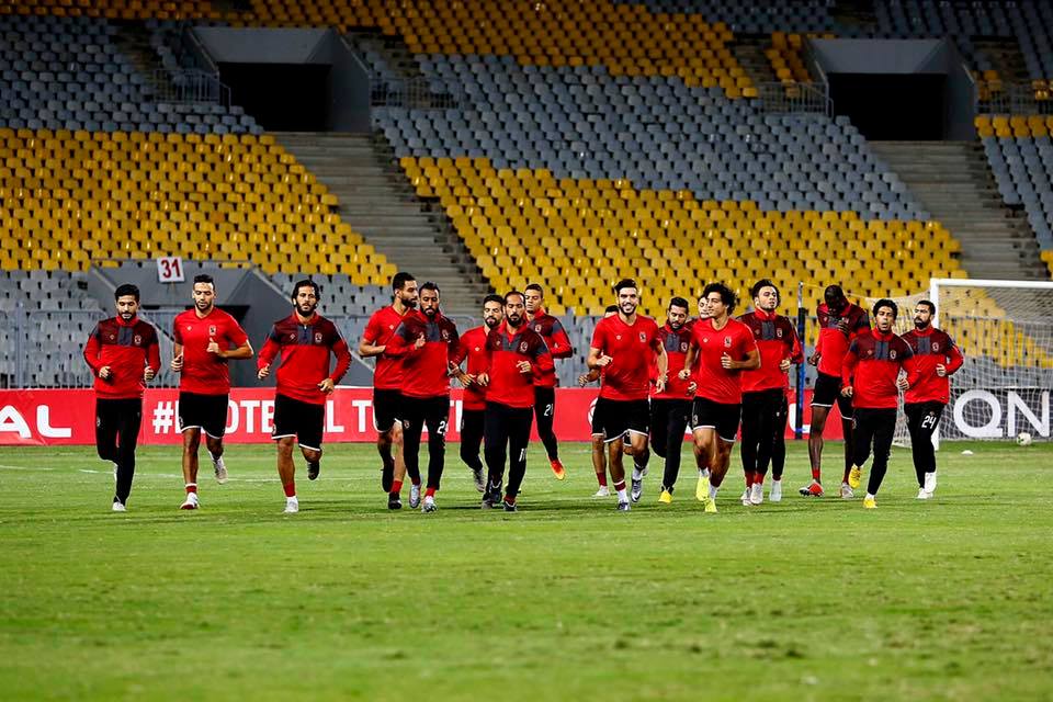 مران الأهلى قبل مباراة النهائى مع تونس (1)