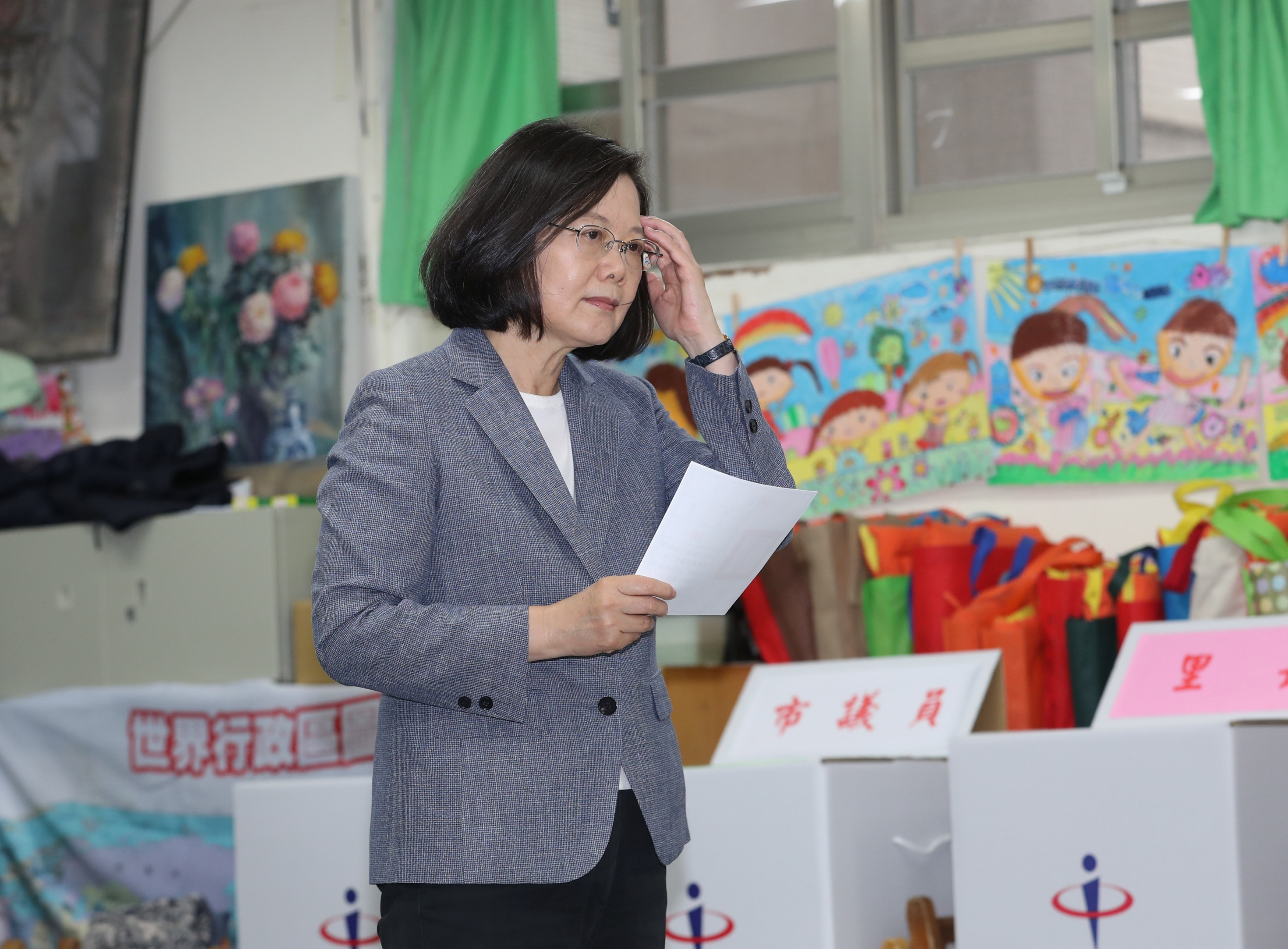 رئيس تايوان تشارك فى الانتخابات