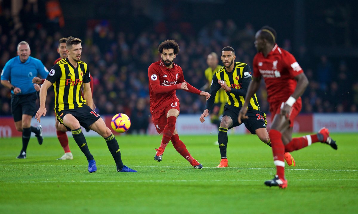 محمد صلاح فى مباراة واتفورد ضد ليفربول (2)