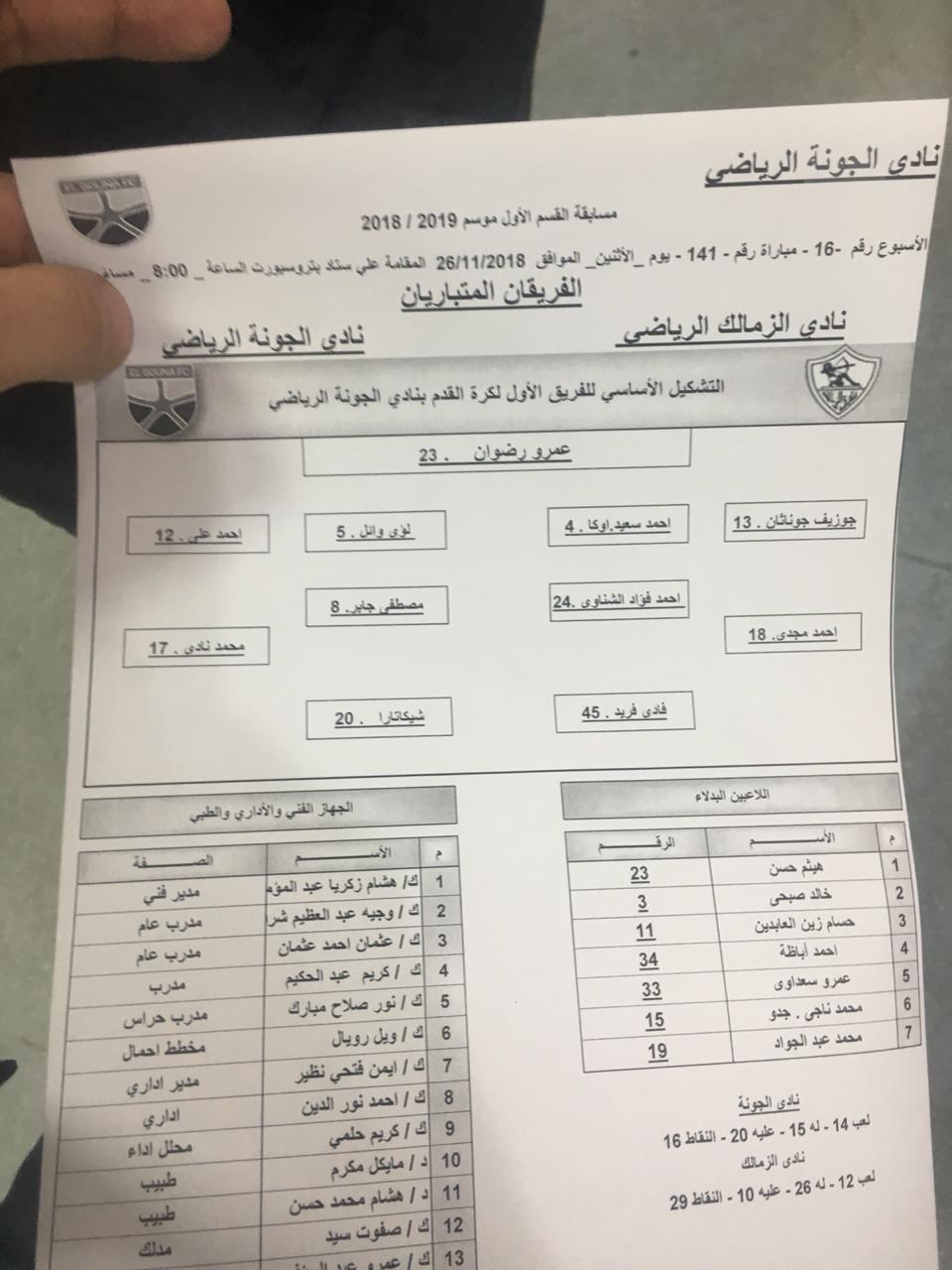 تشكيل الجونة تشكيل الجونة