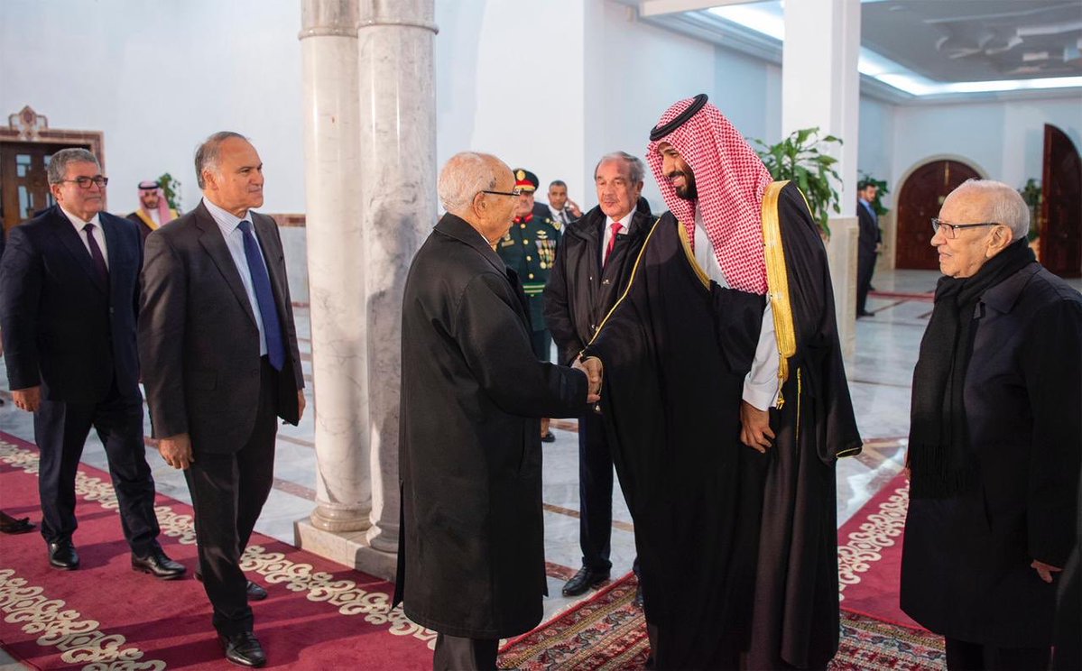 قادة تونس يستقبلون الأمير محمد بن سلمان