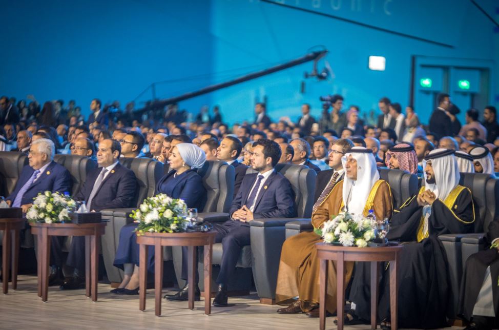 الرئيس السيسى وولى عهد الأردن يحضرا حفل افتتاح منتدى شباب العالم