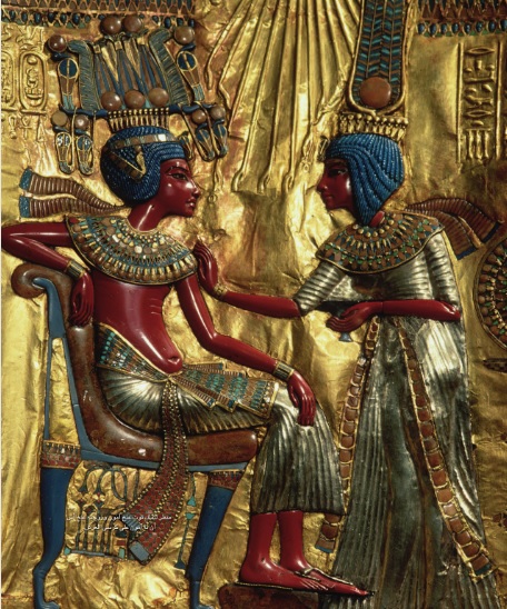 الفرعون الذهبى توت عنخ آمون وزوجته عنخ أس أن با آمون