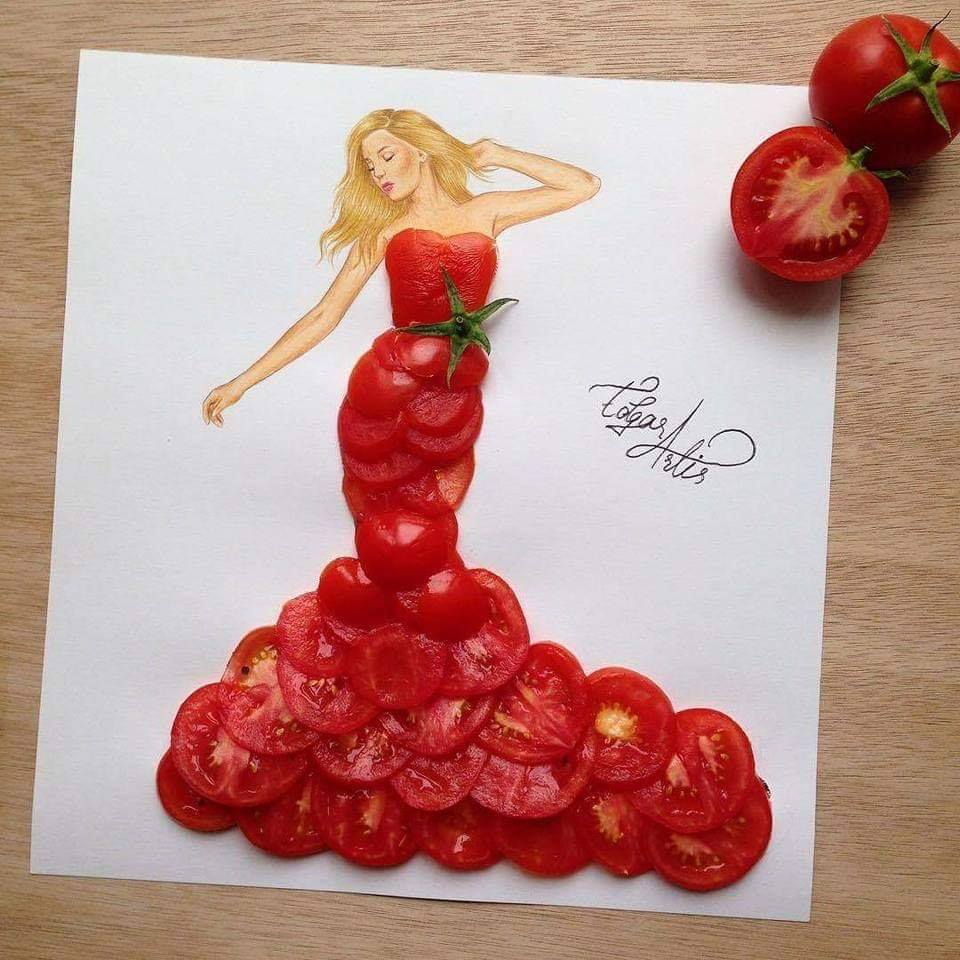 فستان من الطماطم