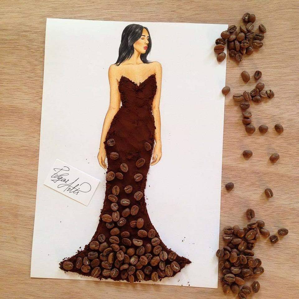 فستان القهوة
