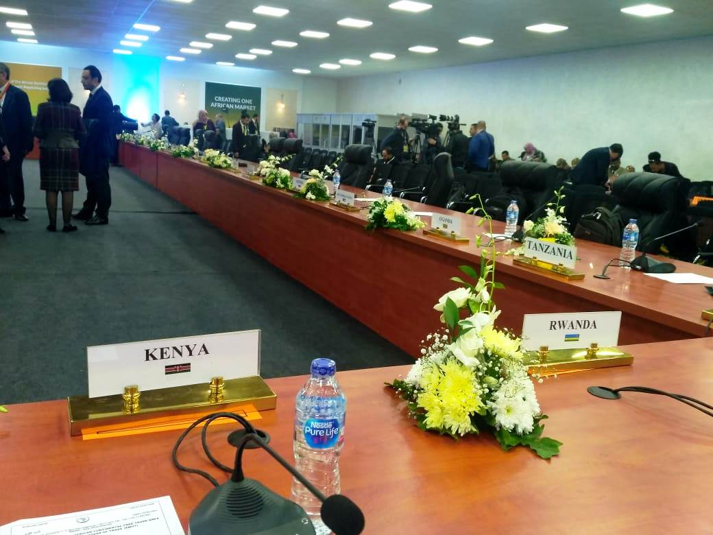 تجهيزات المؤتمر الوزارى السابع لوزراء التجارة الأفارقة بالقاهرة (1)