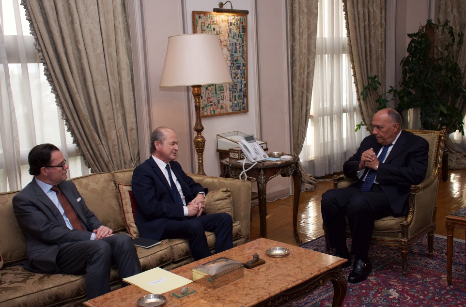 وزير الخارجية يلتقى المبعوث الشخصي للرئيس الفرنسي الى سوريا