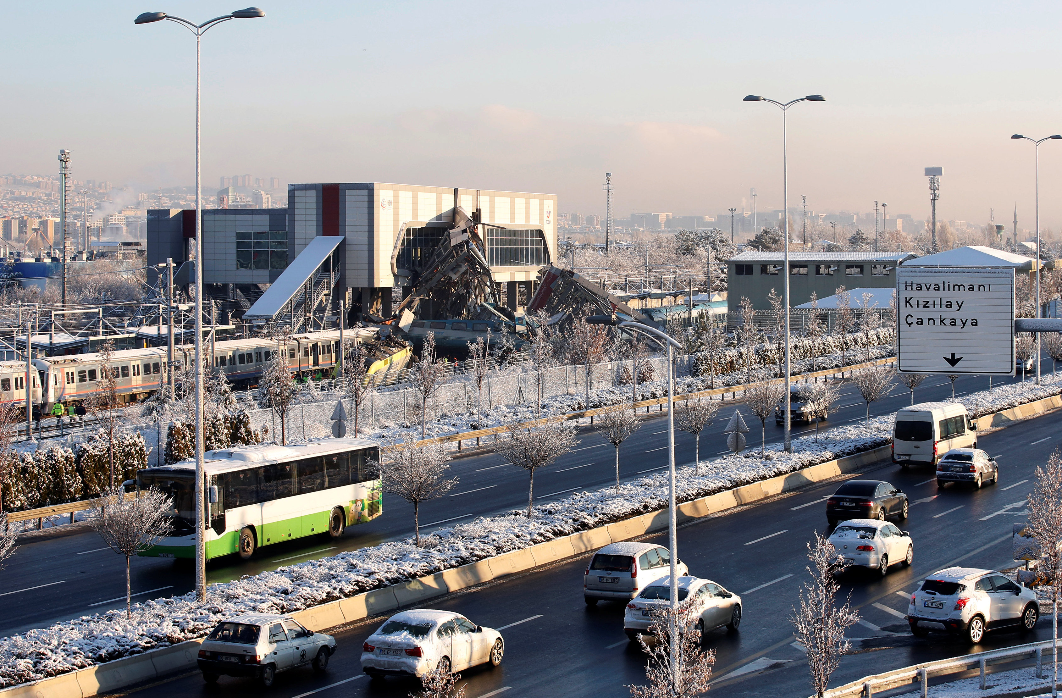 موقع حادث القطار فى أنقرة