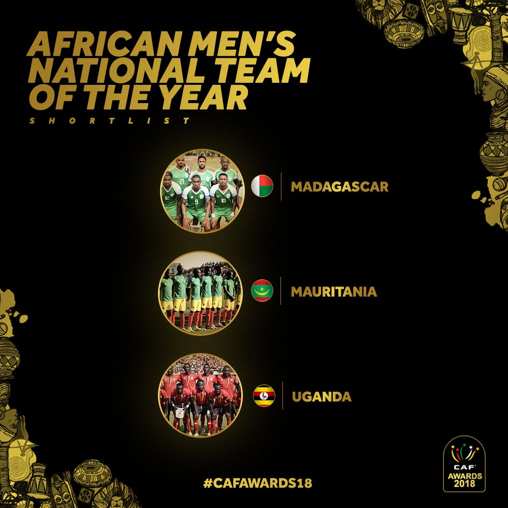 قائمة المرشحين لجائزة أفضل منتخب في افريقيا