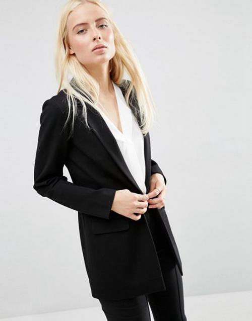 Best-Selling-womens-premium-longline-ponte-blazer-black-4B1O