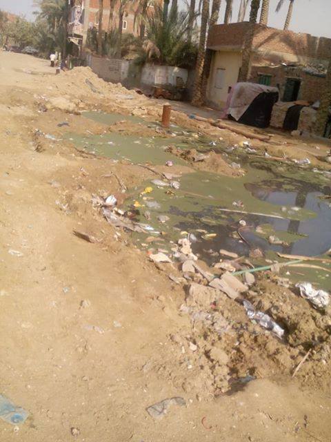انتشار القمامة ومياه الصرف فى شوارع مؤسسة الزكاة بالمرج (2)