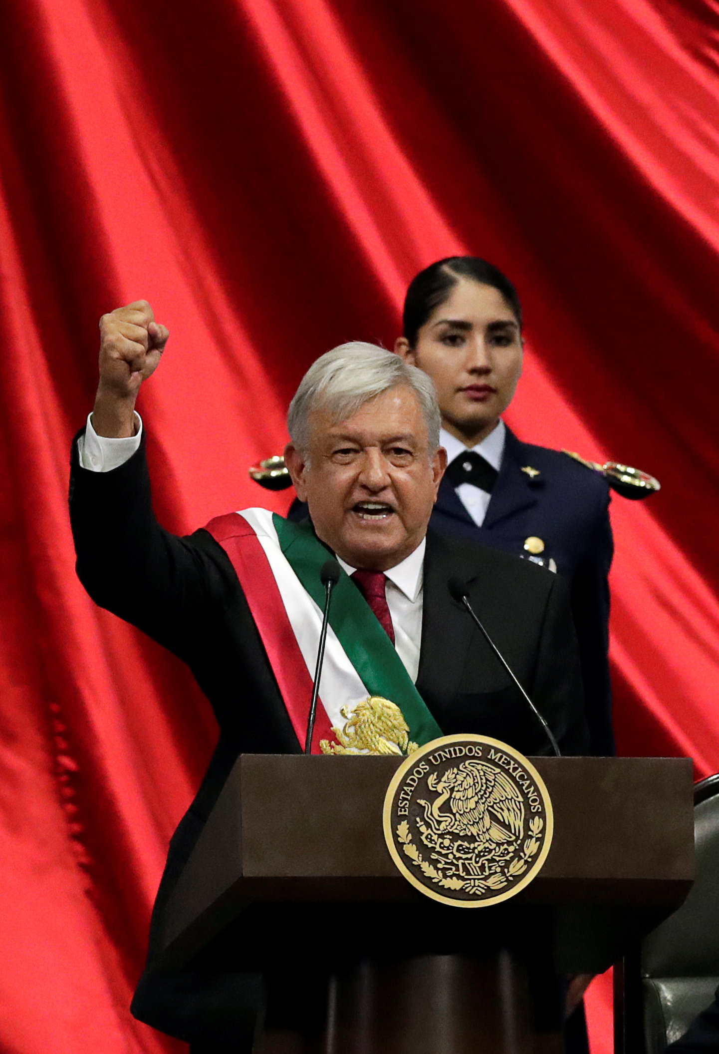 جانب من كلمة رئيس المكسيك الجديد