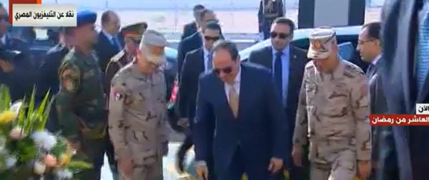 الرئيس عبد الفتاح السيسى يصل لافتتاح المشروعات