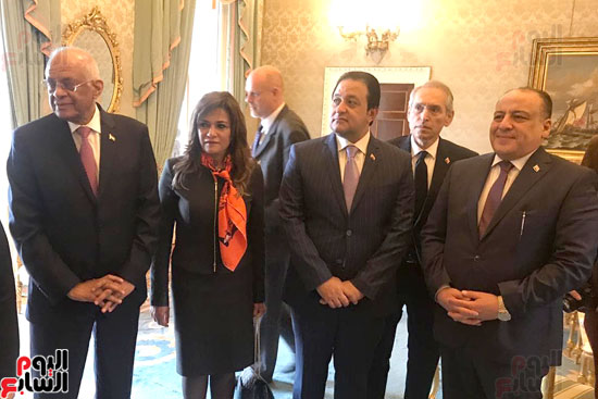 وفد البرلمان المصرى برئاسة عبد العال يلتقى رئيس جمهورية إيرلندا