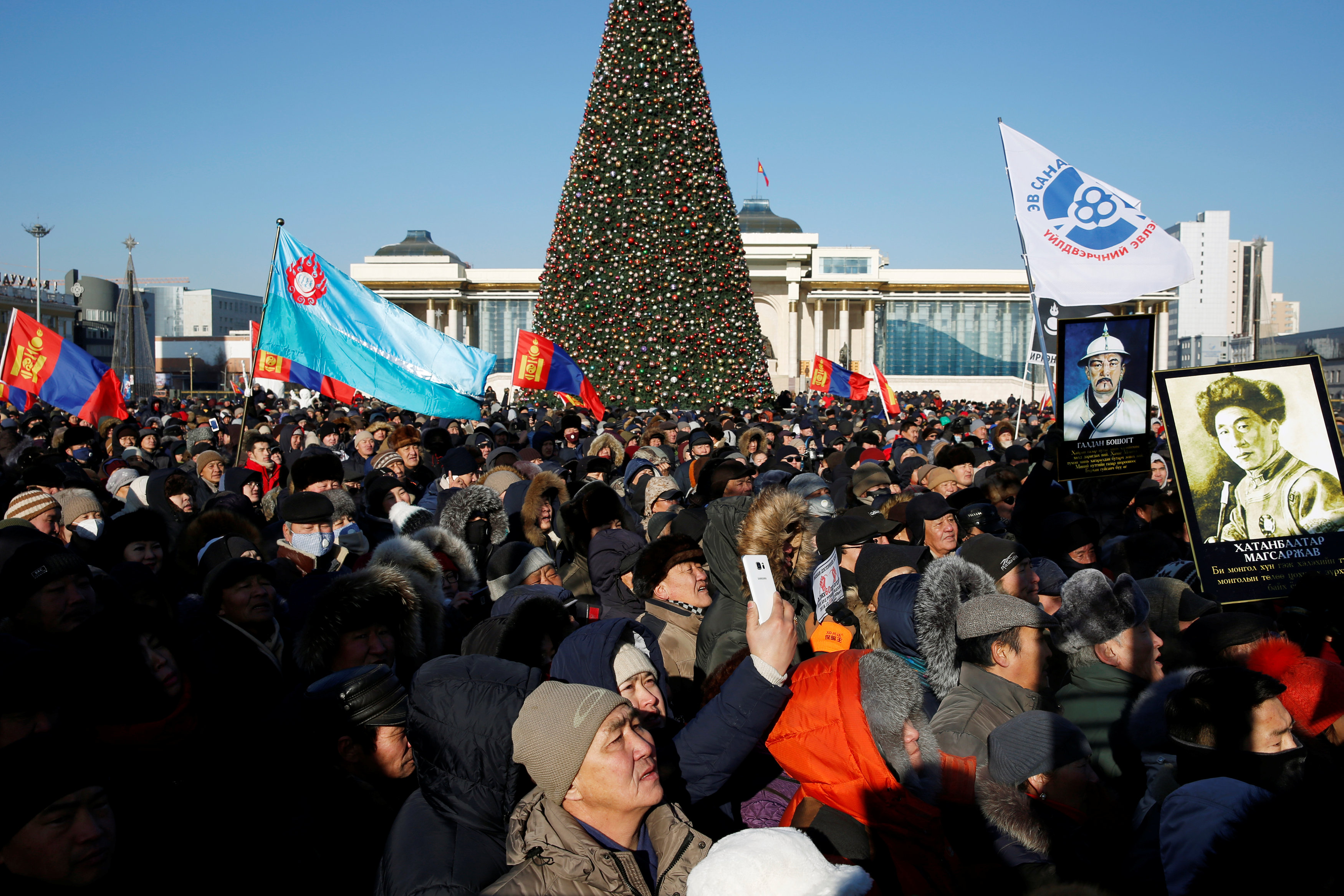 احتجاجات مستمرة فى منغوليا (4)