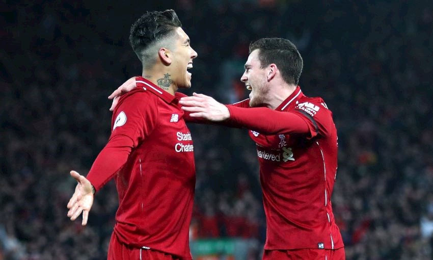 Robertson from Liverpool with Fermino