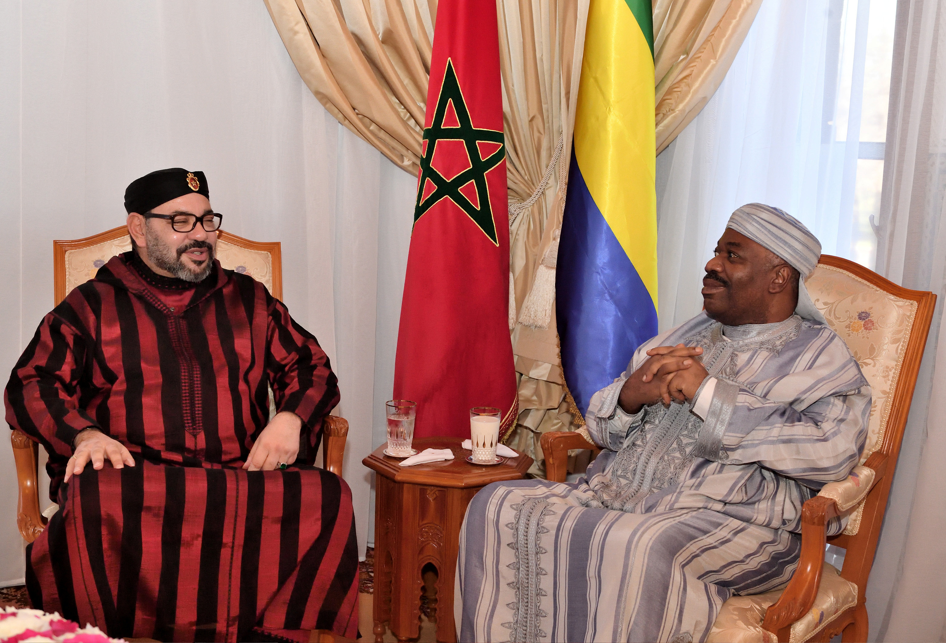 رئيس الجابون والعاهل المغربى
