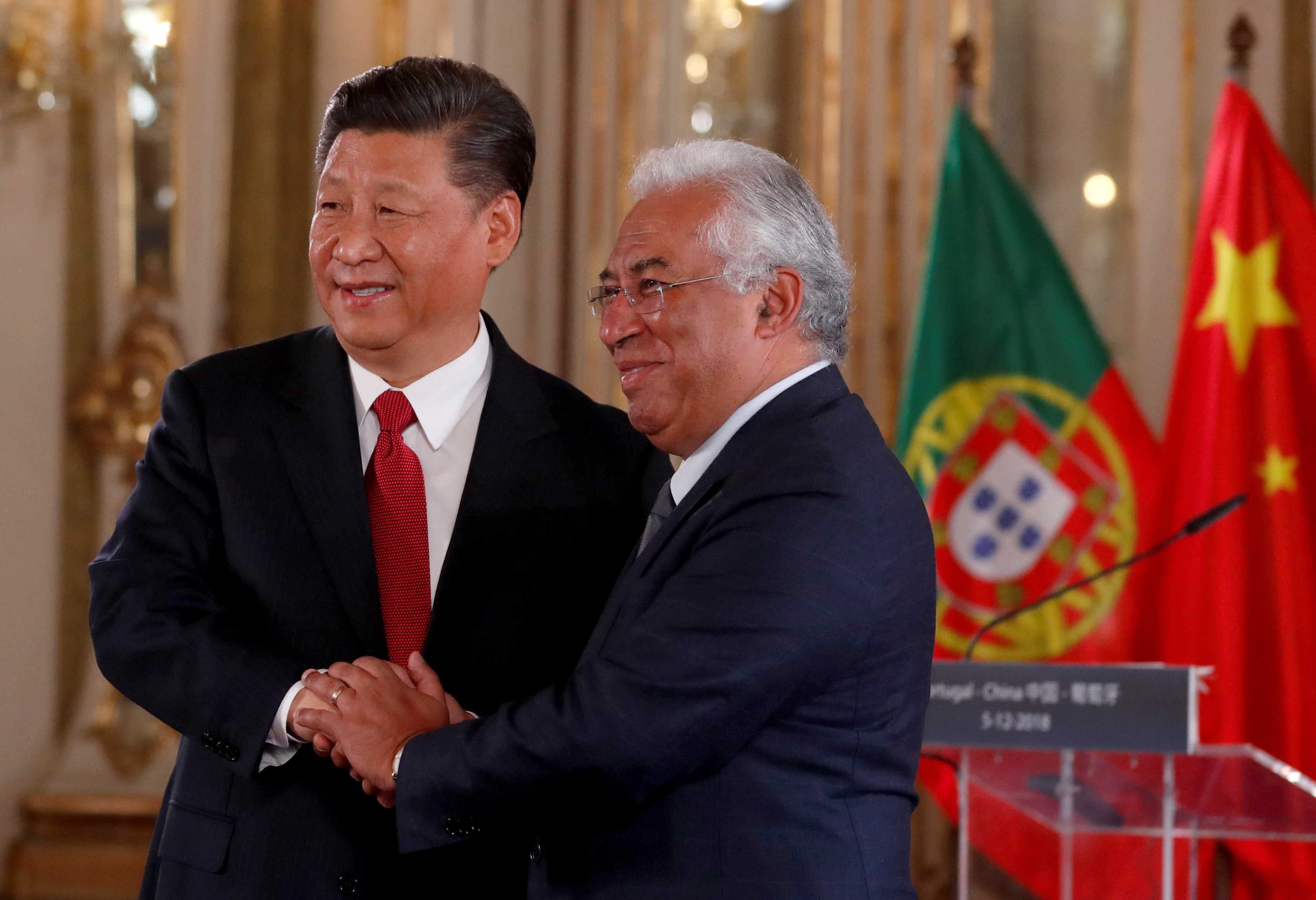 رئيس الوزراء البرتغالى يرحب بالرئيس الصينى