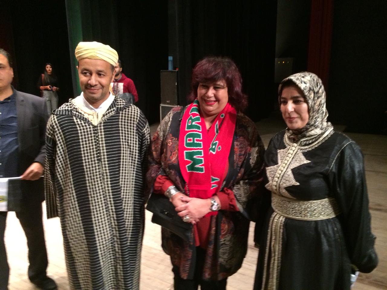 وزيرة الثقافة خلال الفعاليات الثقافية والفنية فى المغرب (4)