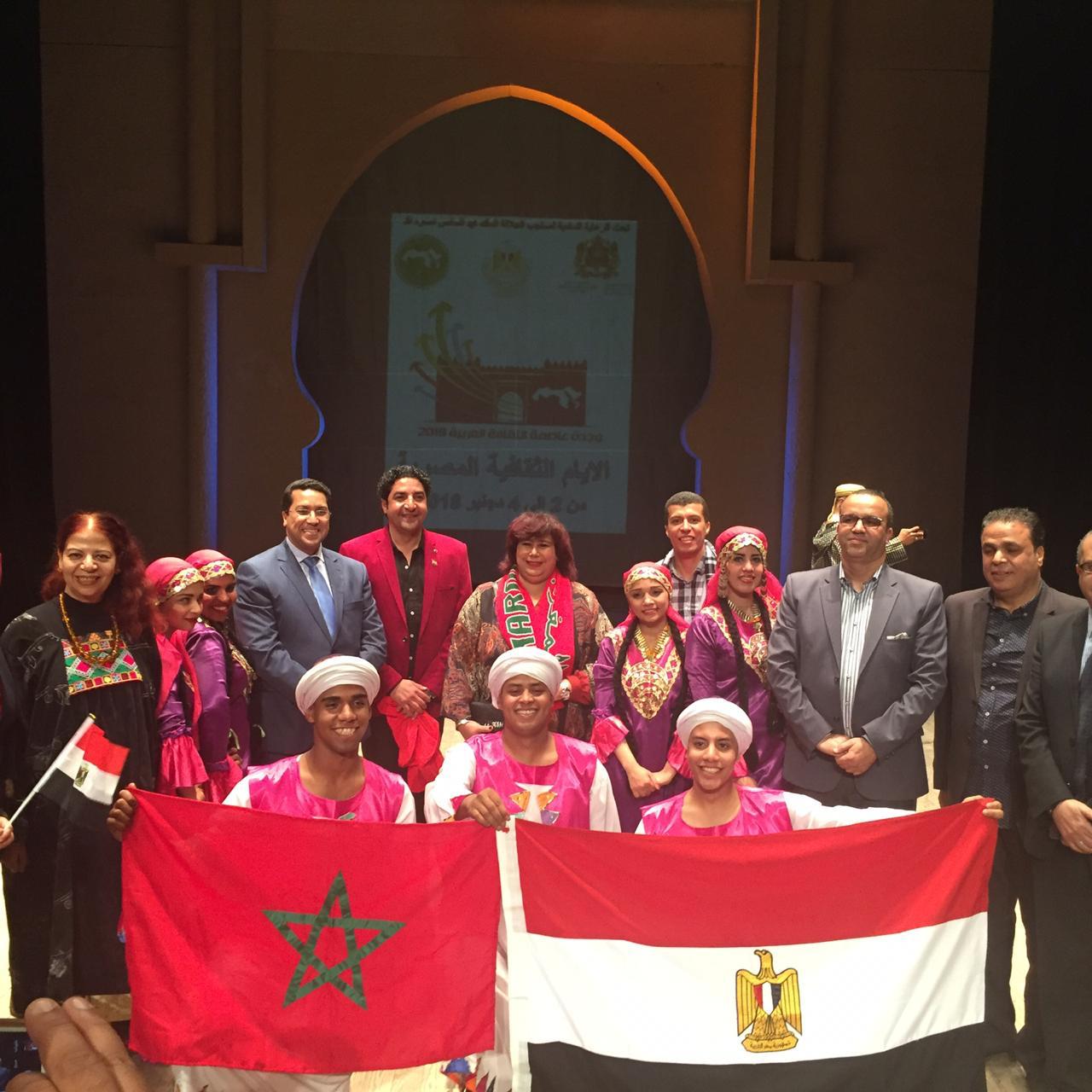 وزيرة الثقافة خلال الفعاليات الثقافية والفنية فى المغرب (6)