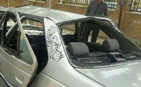 صورة للسيارة المفخخة فى ايران
