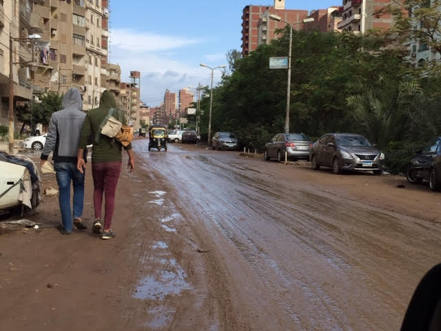 غرق شوارع الغربية بمياه  الامطار (1)