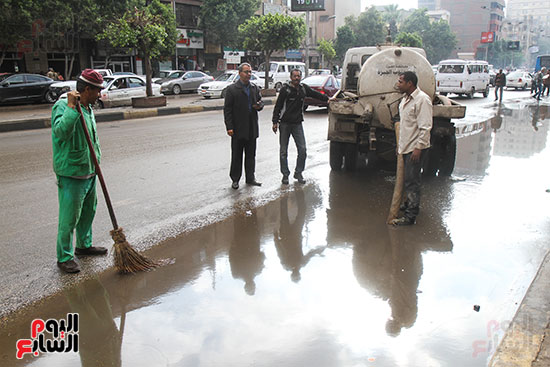 شفط مياة الأمطار من شوارع الجيزة (2)