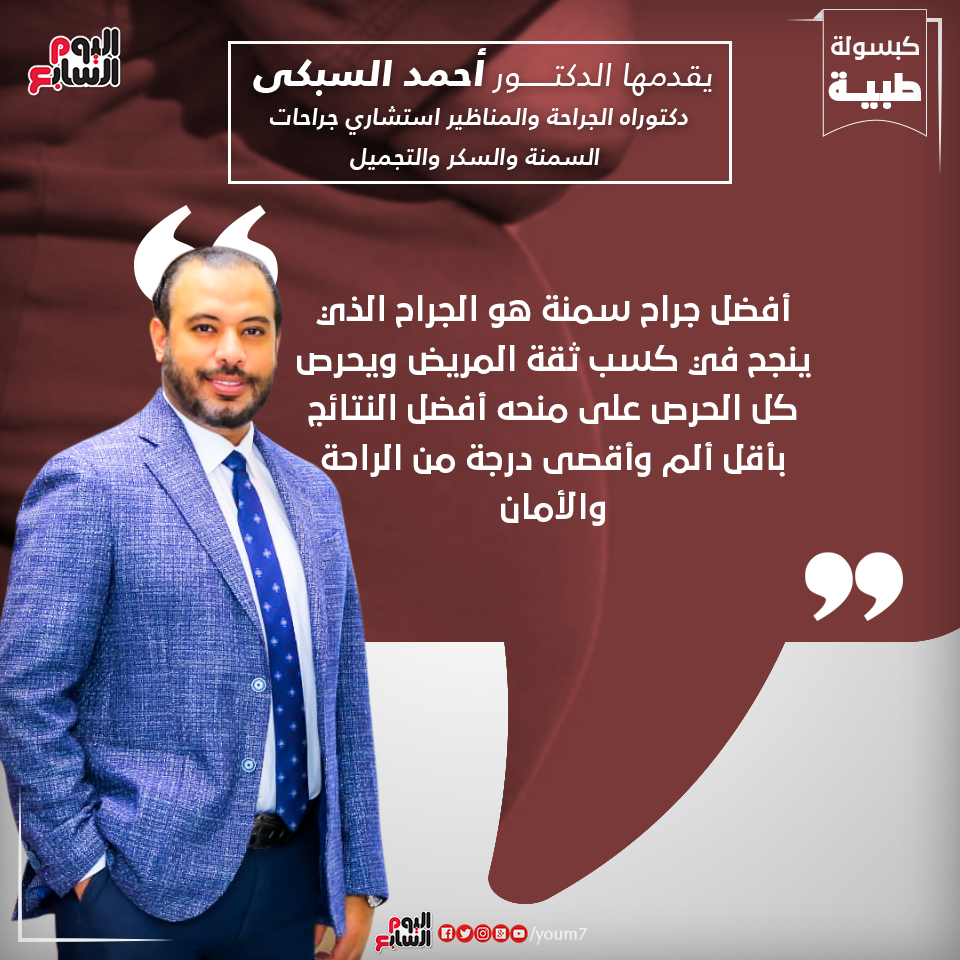 Doctor Ahmed El Sobky, a doctor in obesity, advises you to choose the best surgeon