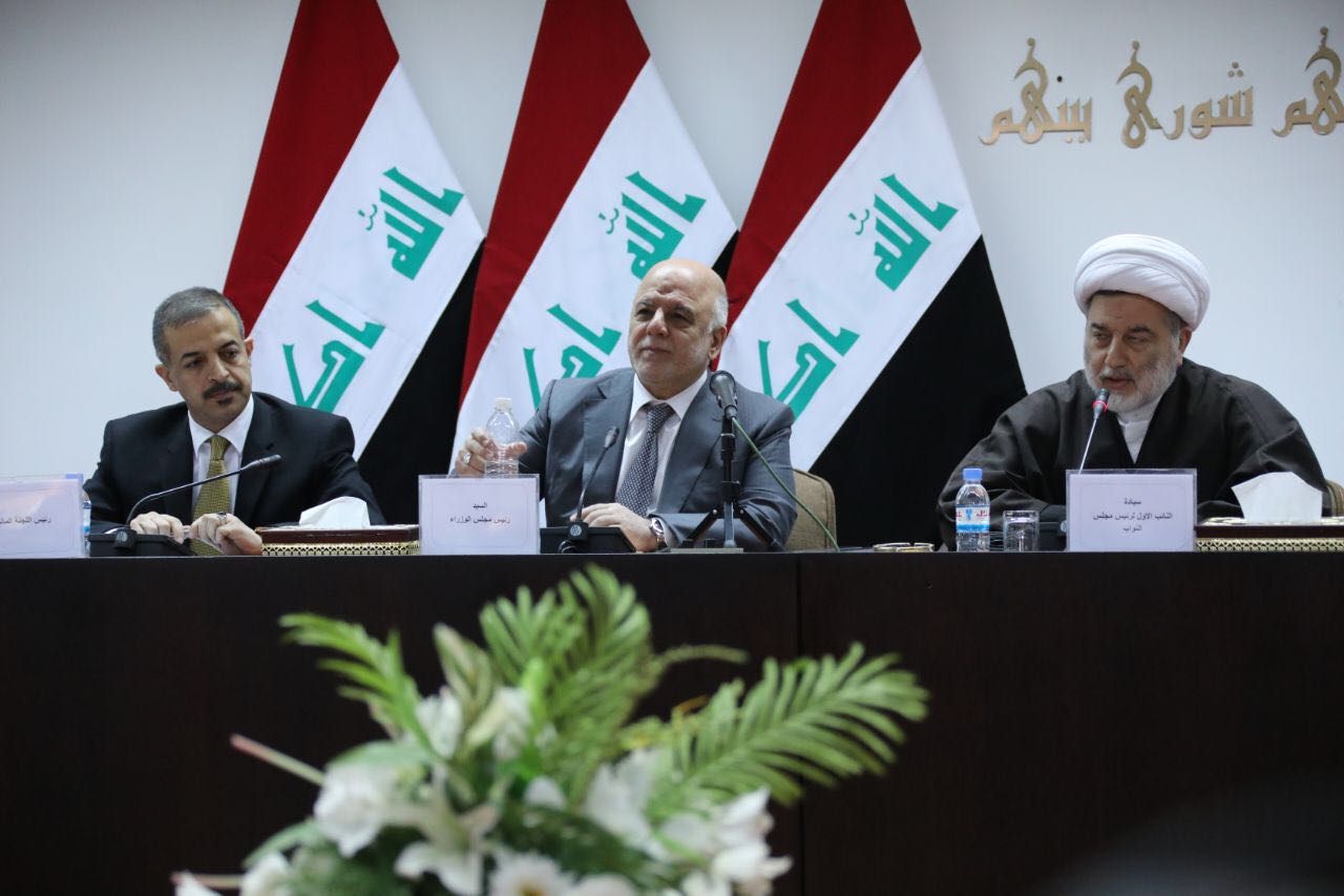 رئيس الحكومة العراقية حيدر العبادى فى مقر البرلمان